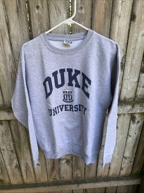 TRT Classics Duke University Crew Neck Sweatshirt gray blue Blue Devils M